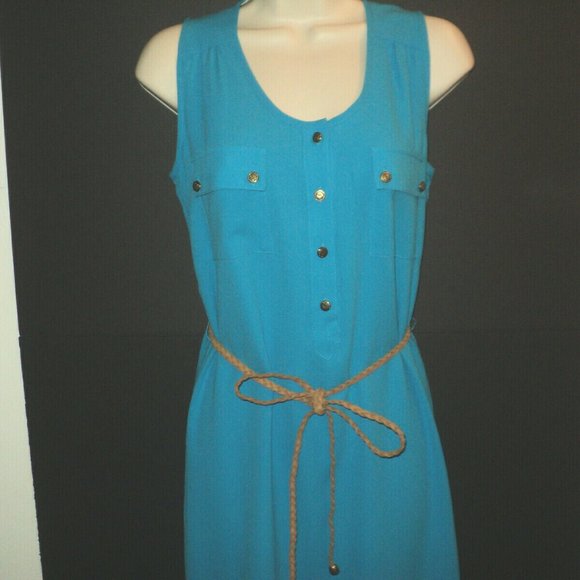 Jade Melody Tam Dress Sz. S Teal Blue Sleeveless - Picture 2 of 7